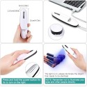 HomeSafety Portable UV Sterilizer Mini UVC LED Lamp Portable Handheld UVC sterilizer for Home Office Hotel White