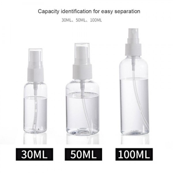 4 Pack 30ml Spray Bottles Fine Mist Transparent Empty Plastic Spray Bottles Refillable Bottle Perfume Atomizer Container for Ess