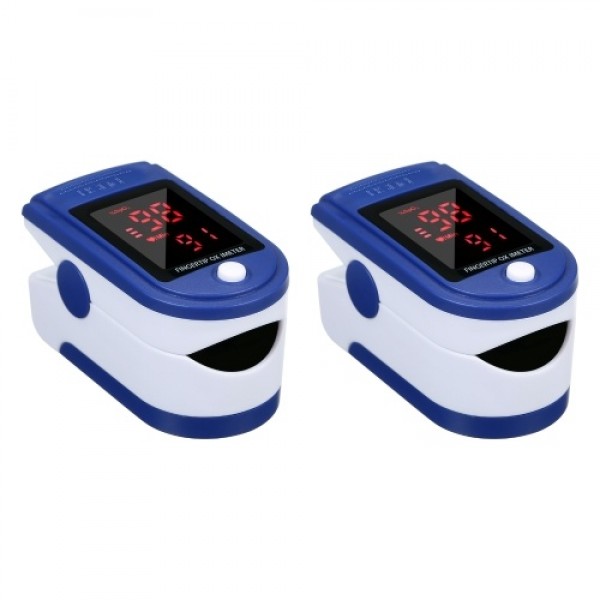 2PCS Fingertip Clip Pulse Oximeter L-ED Display Mini SpO2 Monitor Oxygen Saturation Monitor Pulse Rate Measuring Mini Portable f