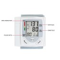 LCD Display Automatic Digital Pulsometer Sphygmomanometer Wrist Pulse Meter