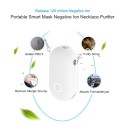 Wearable Air Purifier Necklace Personal Hanging Necklace with Negative Ion Air Freshener USB No Radiation for Adults Kids Black