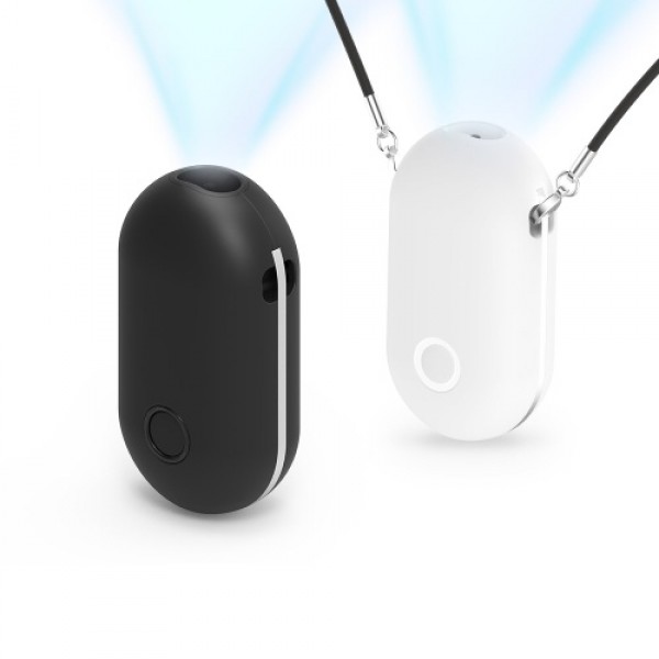 Wearable Air Purifier Necklace Personal Hanging Necklace with Negative Ion Air Freshener USB No Radiation for Adults Kids Black