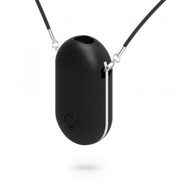 Wearable Air Purifier Necklace Personal Hanging Necklace with Negative Ion Air Freshener USB No Radiation for Adults Kids Black