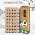 16 Coreless Rolls 4-Ply Wood Pulp Toilet Paper Natural Toilet Tissue Household Toilet Paper Thickened Kitchen Paper