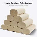 16 Coreless Rolls 4-Ply Wood Pulp Toilet Paper Natural Toilet Tissue Household Toilet Paper Thickened Kitchen Paper