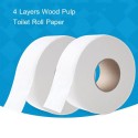 12 Rolls 4 Layers 90mm*130mm Wood Pulp Bath Tissue Paper Household Toilet Paper Roll