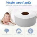 4 Rolls 4 Layers 90mm*130mm Wood Pulp Bath Tissue Paper Household Toilet Paper Roll with Core Breakpoint for Home Hotel Supermar