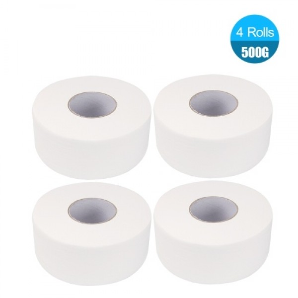 4 Rolls 4 Layers 90mm*130mm Wood Pulp Bath Tissue Paper Household Toilet Paper Roll with Core Breakpoint for Home Hotel Supermar