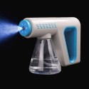 Nano Atomizer Sprayer Wireless Blue Light Handheld Rechargeable Disinfectant Fogger Machine 300ml/11oz Capacity 2 Levels Adjustm