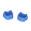 6pcs Dental Model Base Set Dental Lab Former Base Kit Dental Mold Plaster Base Large Middle Small Size Blue