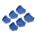 6pcs Dental Model Base Set Dental Lab Former Base Kit Dental Mold Plaster Base Large Middle Small Size Blue