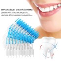 200Pcs/Box Dental Floss Interdental Brush Teeth Stick Toothpick Soft Silicone Double-ended Tooth Picks Oral Care