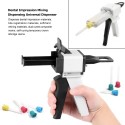 Dental Impression Mixing Dispensing Universal Dispenser Gun Silicon Rubber Dispenser Gun1:1 /1:2 50ml