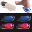 Soft Silicone Increase Heel Support Pad Cup Gel Shock Cushion Orthotic Insole Plantar Care Half-height