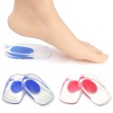 Soft Silicone Increase Heel Support Pad Cup Gel Shock Cushion Orthotic Insole Plantar Care Half-height