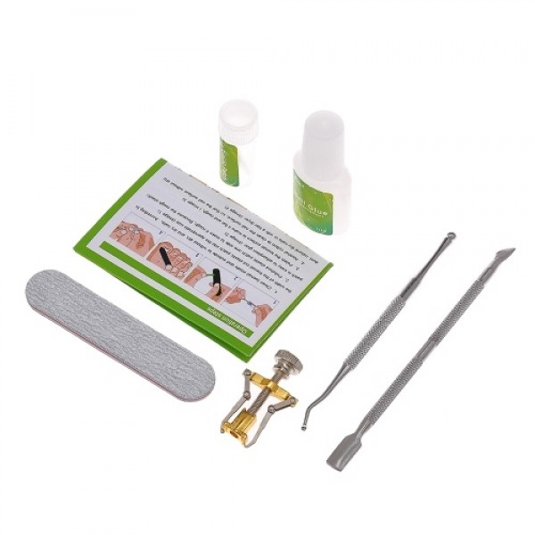 Ingrown Toenail Correction Kit Toenail Treatment Nail Glue Toenail Straightening Patch Pusher Lifter Recover Foot Correction Too