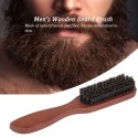 Men's Beard Brush Wooden Mustache Comb Male Shaving Brush Multifunctional Facial Hair Brush