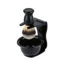 3 In 1 Shaving Brush Kit  Shaving Frame Base + Shaving Soap Bowl  + Shaving Bowl Modern Design  Bristle Hair Shaving Brush Acryl