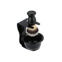 3 In 1 Shaving Brush Kit  Shaving Frame Base + Shaving Soap Bowl  + Shaving Bowl Modern Design  Bristle Hair Shaving Brush Acryl