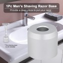 1Pc Shaving Razor Stand Base Man's Shave Razor Stand Holder Aluminum Alloy Safety Razor Base Shaving Razor Accessory