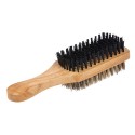 Men's Beard Brush Double-sided Facial Hair Brush Shaving Comb Male Mustache Brush Solid Wood Handle Optional Size