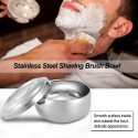 Shaving Brush Bowl Stainless Steel Shave Cream Soap Bowl Shaving Mug Male Face Cleaning Soap Bowl