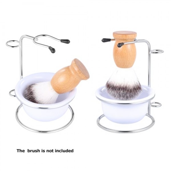 2 in 1 Men's Shaving Kit Shaving Brush Holder + Soap Bowl Male Beard Shaving Soap Bowl Shaving Stand Male Shaving Tool Set