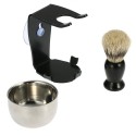 3 In 1 Men's Shaving Razor Set for Dry or Wet Shaving Badger Hair Shaving Brush Shaving Stand Razor Holder Male Facial Clean Too