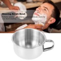 Shaving Brush Bowl Stainless Steel Shave Cream Soap Bowl Shaving Mug Male Face Cleaning Soap Bowl