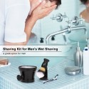 Shaving Kit for Men's Wet Shaving Brush Holder Stand Soap Bowl Mug Hair Beard Brush