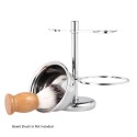 2 in 1 Stainless Steel Shaving Holder for Shaving Razor Brush &amp; Shaving Soap Bowl Men's Shaving Kit Male Shaving Tool Set