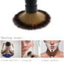 1pc Men's Nylon Shaving Brush Metal Aluminium Oxide Handle Razor Sets Male Beard &amp; Face Cleaning Tool Black