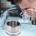 2 in 1 Men's Shaving Set Dry or Wet Shaving Cup + Shaving Holder Male Beard Shaving Soap Bowl Shaving Stand