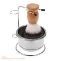 2 in 1 Men's Shaving Set Dry or Wet Shaving Cup + Shaving Holder Male Beard Shaving Soap Bowl Shaving Stand