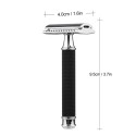 Double Edge Safety Razor Stainless Steel Manual Shaving Razor Long Handle Traditional Razor