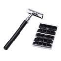 4 In 1 Men's Manual Razor Set Beard Razor Shaving Brush Bowl Stainess Steel Stand Holder 5 Blades Wet Shaving