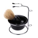 4 In 1 Men's Manual Razor Set Beard Razor Shaving Brush Bowl Stainess Steel Stand Holder 5 Blades Wet Shaving