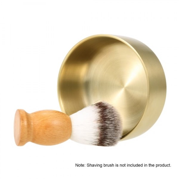 Men's Metal Shaving Bowl Barber Brass Soap Mug Cup Face Cleaning Soap Bowl for Razor Shaving Brush