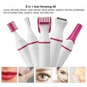 5Pcs Multi-functional Hair Removal Electric Eyebrow Shaping Shaving Machine Women Hair Removal Shaver Trimmer For Underarm Facia