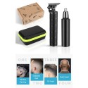 2-In-1 Electric Hair Clipper Beard Grooming Kit Hair Nose Trimmer Retro Oil Head Hair Razor USB Rechargeable Household DIY Hair 