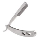 Stainless Steel Straight Edge Barber Razor Folding Shaving Shaver Without Blade