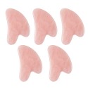 Natural Rose Quartz Stone Guasha Facial Face Neck Body Gua Sha Board Massager