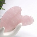 Natural Rose Quartz Stone Guasha Facial Face Neck Body Gua Sha Board Massager