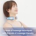 KAISUM Neck Massager Wireless Cervical Spine Pulse Massaging Multifunctional Neck Care with 7 Modes 16 Massage Strength Works wi