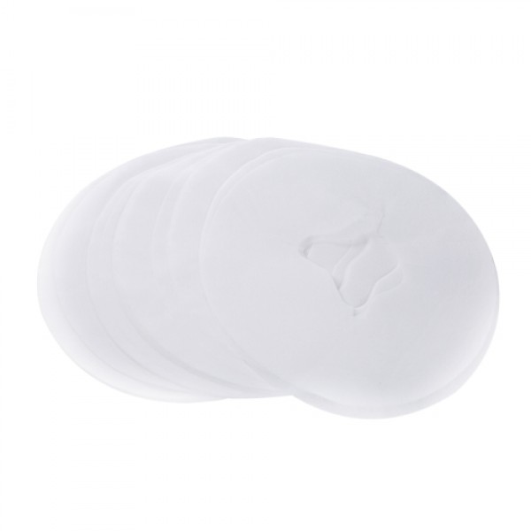 100pcs/bag Beauty Salon Face Pad Bed Table Face Hole Cover Spa Massage Disposable Breathing Sheet White