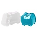 Denture Bath Box Case Dental False Teeth Cleaning Container Rinsing Basket Retainer Appliance Holder Tray