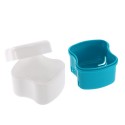 Denture Bath Box Case Dental False Teeth Cleaning Container Rinsing Basket Retainer Appliance Holder Tray