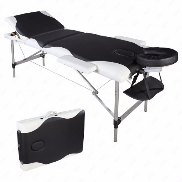 3 Sections Folding Aluminum Tube SPA Bodybuilding Massage Table