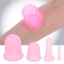 4pcs 4 sizes Silicone Massage Cup Facial Cupping Cup