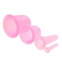 4pcs 4 sizes Silicone Massage Cup Facial Cupping Cup